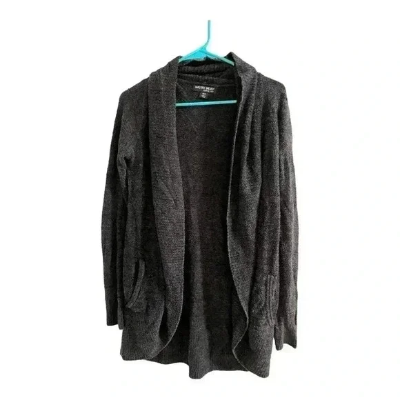 Barefoot Dreams Bamboo CozyChic® Lite Circle Lounge Cardigan Dark Gray XS/S - Picture 2 of 7